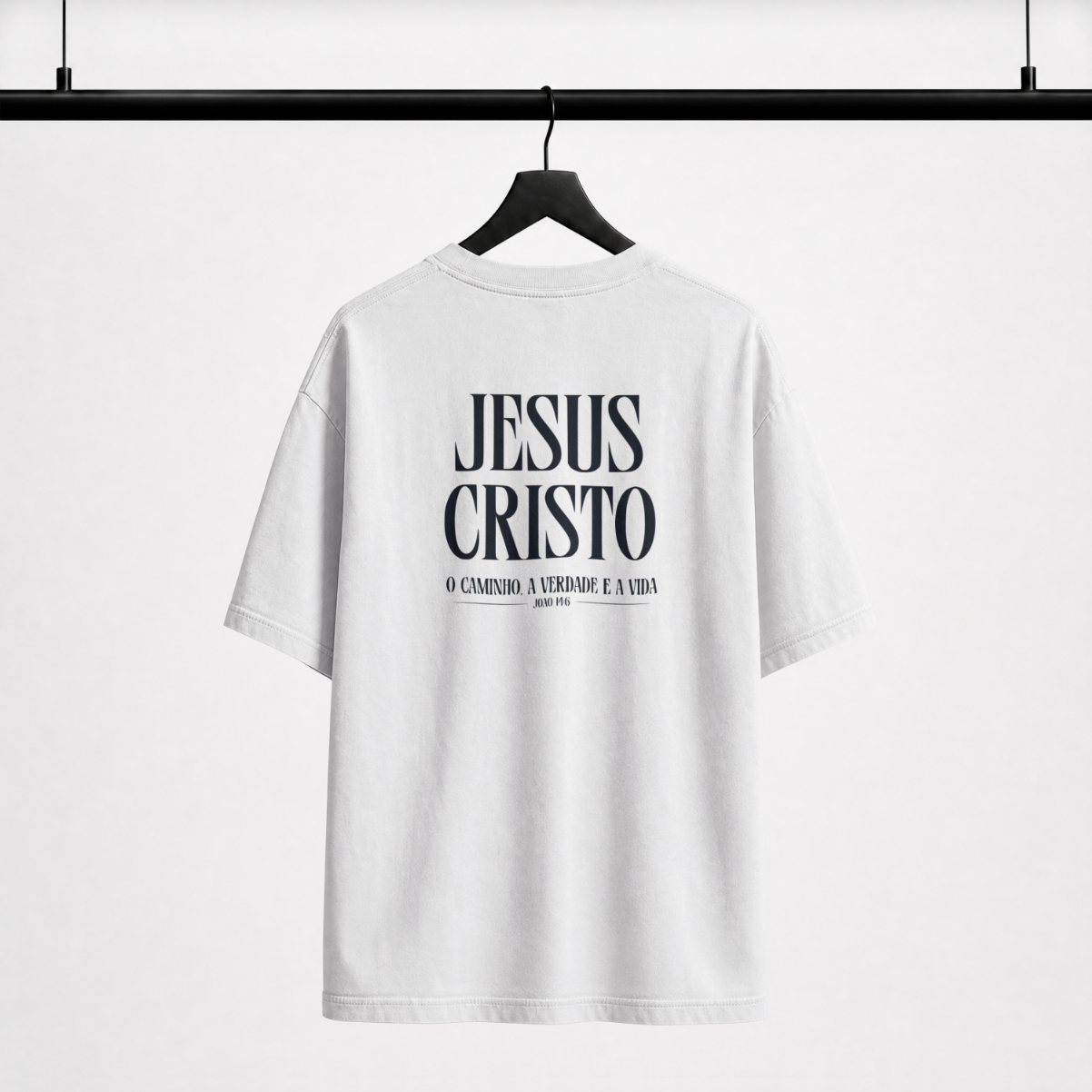 Camiseta Oversized Jesus Cristo - Off-White